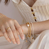Waterproof Gold Pearl bead bracelets