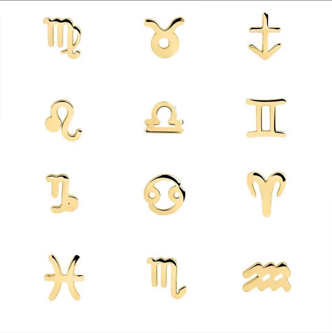 Zodiac sign stud deals earrings