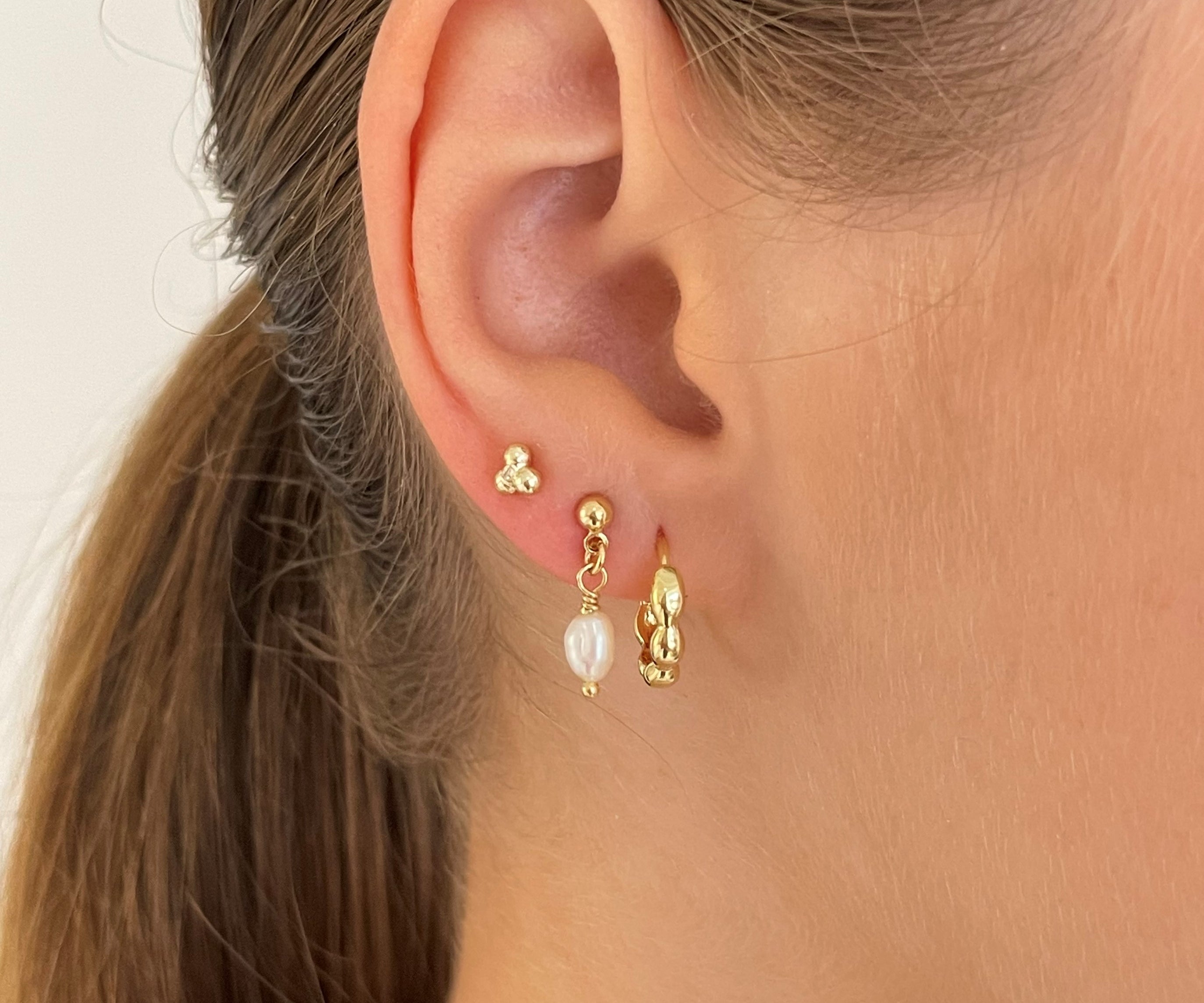 Mystic Huggie Hoop Earrings Gold