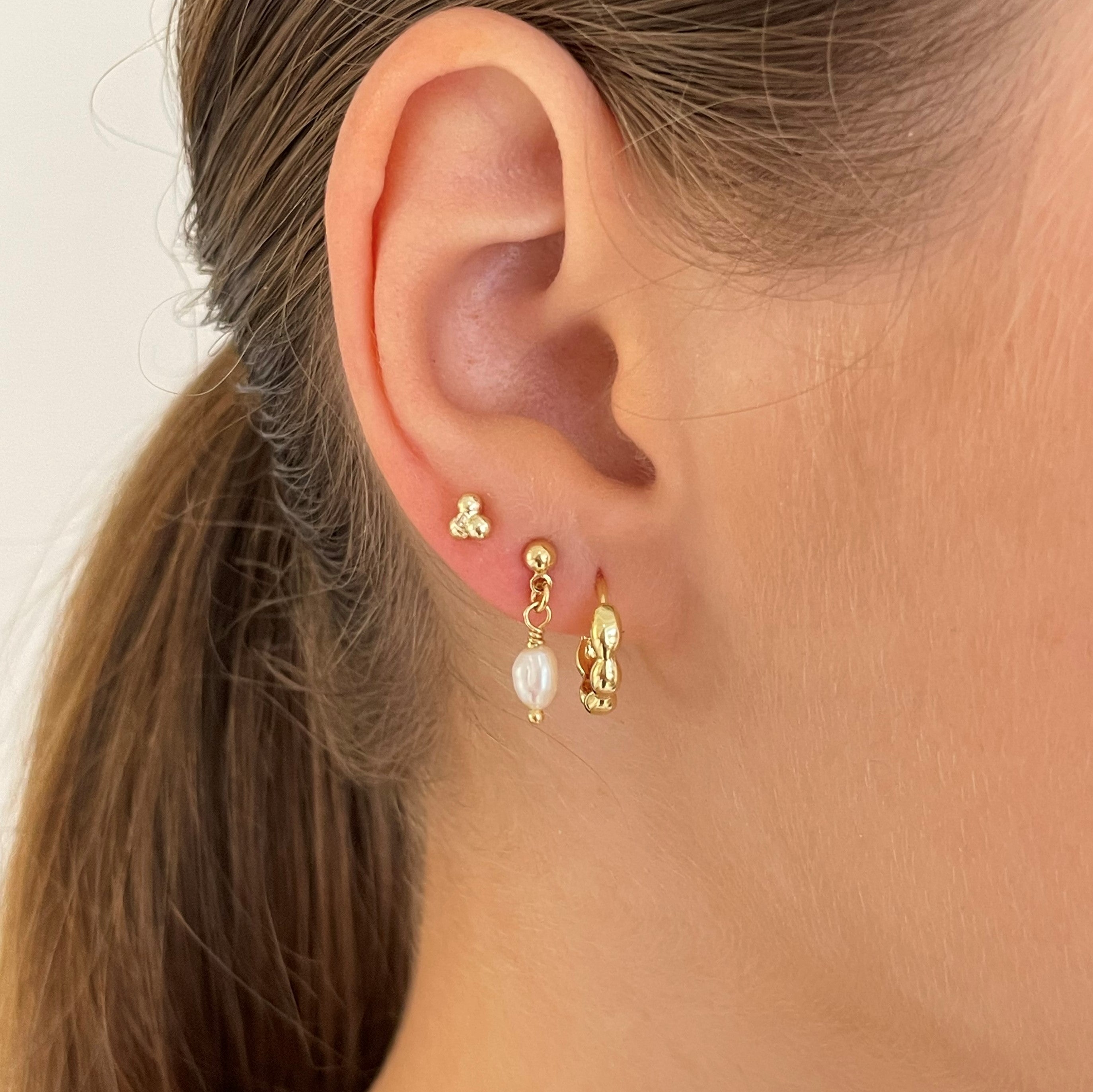 Mystic Huggie Hoop Earrings Gold