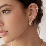 Keshi Pearl Studs Gold