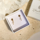 Lotus Pearl Stud Gold