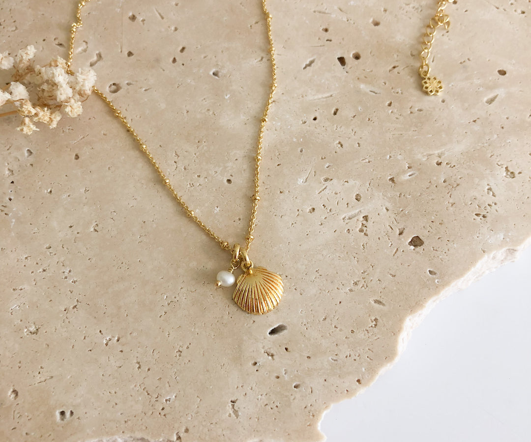 Seashell Necklace Gold